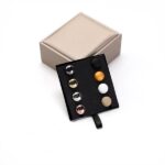 Gift Box Magnetic Scarf Hijab Pin Round 8 Pair/Pcs