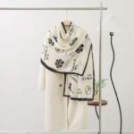 Color Premium Quality Viscose Camellia white Long Scarf