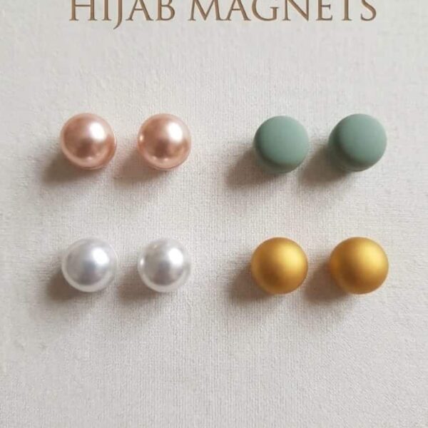 Magnetic Scarf Hijab Pin Round 8 Pair/Pcs