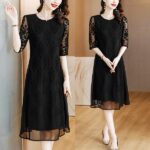 High-Quality Women's Dress Silk Embroidered Elegant & Classy Look - Image 10