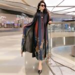 Silk Printed Two-piece Set Women's Dress Slimming Elegant - Image 2