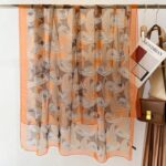 Transparent Thin Silk Orange Long Scarf - Image 2