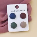 Magnetic Scarf Hijab Pin Round 4 Pair/Pcs
