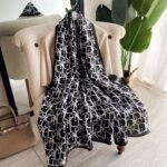 Silk Satin Long Scarf Di Black - Image 4