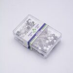 Stainless Steel 40mm Pearlescent Needle Safety Hijab Pins 100 Pieces/Box Black and white