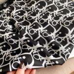 Silk Satin Long Scarf Di Black - Image 3