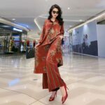 Silk Printed Two-piece Set Women's Dress Slimming Elegant