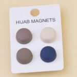 Magnetic Scarf Hijab Pin Round 4 Pair/Pcs