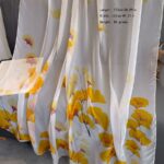 Elegant floral Transparent Thin Silk Printing Long Scarf - Image 2