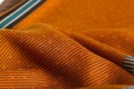 Premium Quality Cotton and Linen Long Scarf Orange Brown - Image 2