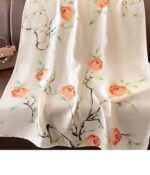 Silk Satin rice white Long Scarf - Image 3