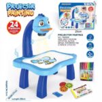Baby Toy Projection Drawing Table, Light Writing Drawing Board Blue