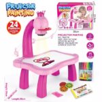Baby Toy Projection Drawing Table, Light Writing Drawing Board Pink