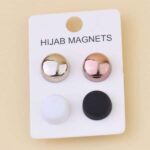 Magnetic Scarf Hijab Pin Round 4 Pair/Pcs