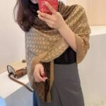 Color Premium Quality Viscose Brown Long Scarf - Image 4