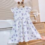 Princess Flower Dress Silk Fabric Age 6-8 Years - Image 2