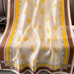 Silk Satin Yellow Western Style Long Scarf
