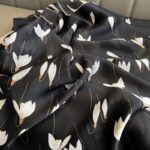 Silk Satin black Long Scarf - Image 2