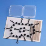 Matte Rubber Paint Bead 12 pcs set U Hijab Clips Traceless Black