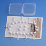 Matte Rubber Paint Bead 12 pcs set U Hijab Clips Traceless White