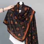 Color Premium Quality Viscose gray coffee Long Scarf Character Orange