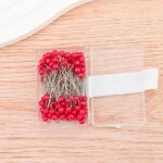 Stainless Steel 40mm Pearlescent Needle Safety Hijab Pins 100 Pieces/Box Pink