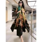 Silk Printed Two-piece Set Women's Dress Slimming Elegant