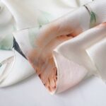 Silk Satin rice white Long Scarf - Image 2