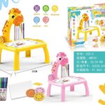 Baby Toy Projection Drawing Table, Light Writing Drawing Board Large Pink