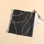 Silk Satin Black Bottom iron chain Long Scarf - Image 2