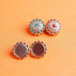 Magnetic Scarf Hijab Pin Flower Double-sided 1 Pair/Pcs Black - Image 2