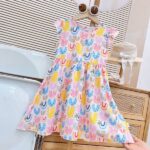 Princess Flower Dress Silk Fabric Age 6-8 Years - Image 6