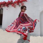 Premium Quality Cotton Tassel Red Long Scarf - Image 4
