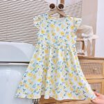 Princess Flower Dress Silk Fabric Age 6-8 Years - Image 3