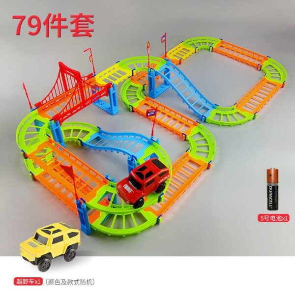 Baby Toy Large Electric Roller Coaster  4-Way Educational three car