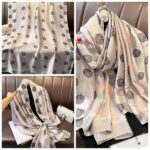 Silk Satin women's printed Long Scarf Pink rose - Image 2