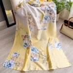 Silk Satin Lite Yellow Long Scarf