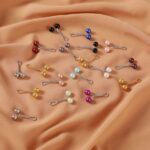 No Snag U Shaped Hijab Pin Pearl 12 pcs Set Black and white - Image 3