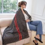 Color Premium Quality Viscose gray coffee Long Scarf black plaid