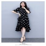 Tight Waist Women's Dress Jersey Elegant & Classy Look Black - Image 2