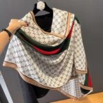 Color Premium Quality Viscose Green Long Scarf - Image 3
