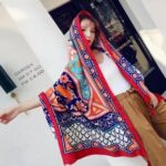 Premium Quality Cotton mandala red Long Scarf