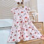Princess Flower Dress Silk Fabric Age 6-8 Years - Image 7