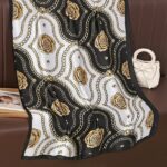 Silk Satin Black Long Scarf