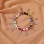No Snag U Shaped Hijab Pin Pearl 12 pcs Set Black and white - Image 5