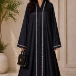 Noir Soft Contrast Flow Abaya