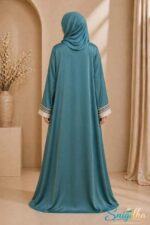 Noor Elegance Embroidered Abaya – Dubai Japran Fabric - Image 16