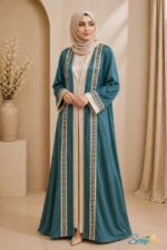 Noor Elegance Embroidered Abaya – Dubai Japran Fabric - Image 14