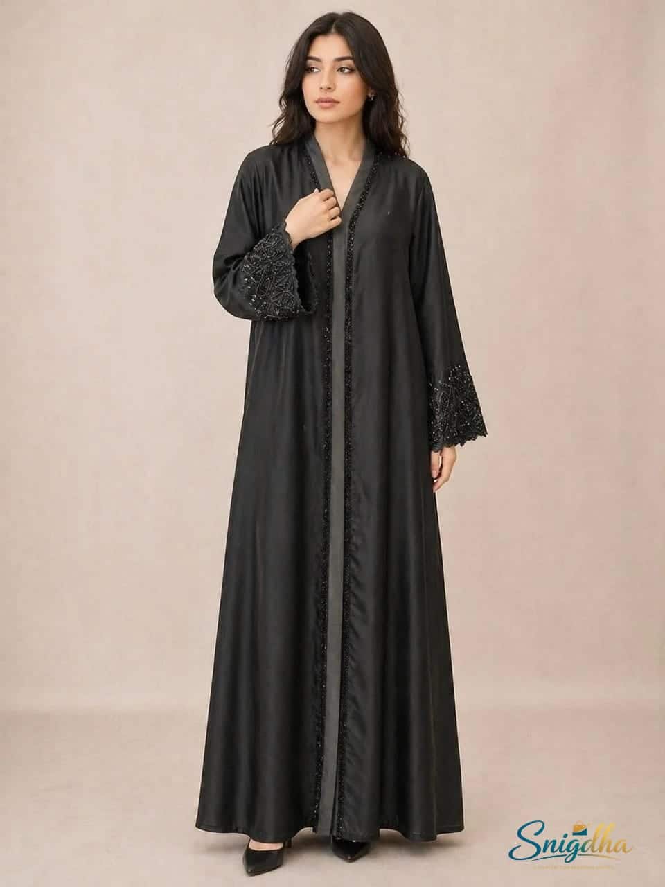 WhatsApp Image 2026-05-19 at 6.45.14 PM Noir Karchupi Signature Abaya - Image 1